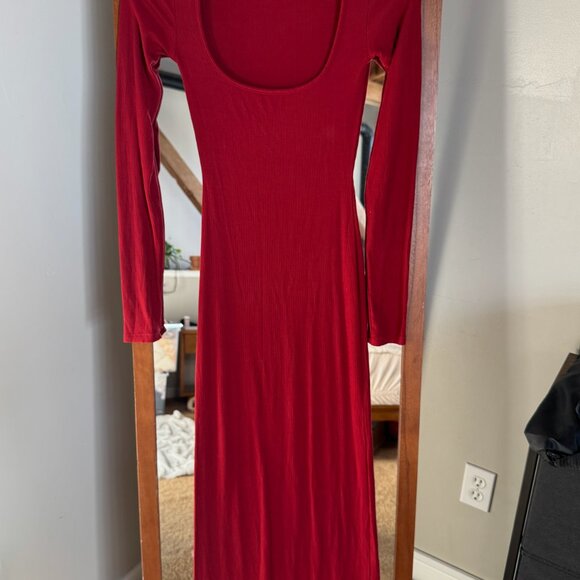 Skims Soft Lounge Long Sleeve Dress - Brick - Picture 3 of 6